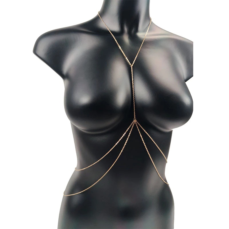 Body Jewelry Stores - เครื่องประดับเซ็กซี่หน้าอกบิกินี่ Belly Chains สําหรับผู้หญิงข้ามเอวโซ่หญิงชุดสาวแฟชั่นชายหาดหรูหรา