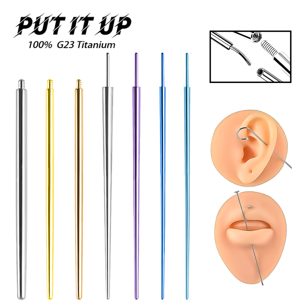 Body Jewelry Implant Grade - ชุดอุปกรณ์เจาะหู PUTITUP 10 ชิ้น ทำจากไทเทเนียมอัลลอยด์ F136