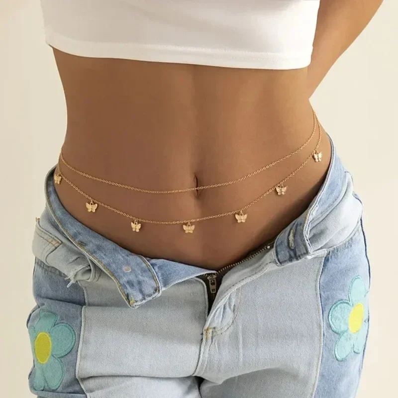 Body Jewelry Women - ใหม่ Charm เซ็กซี่ Double Layer Butterfly
