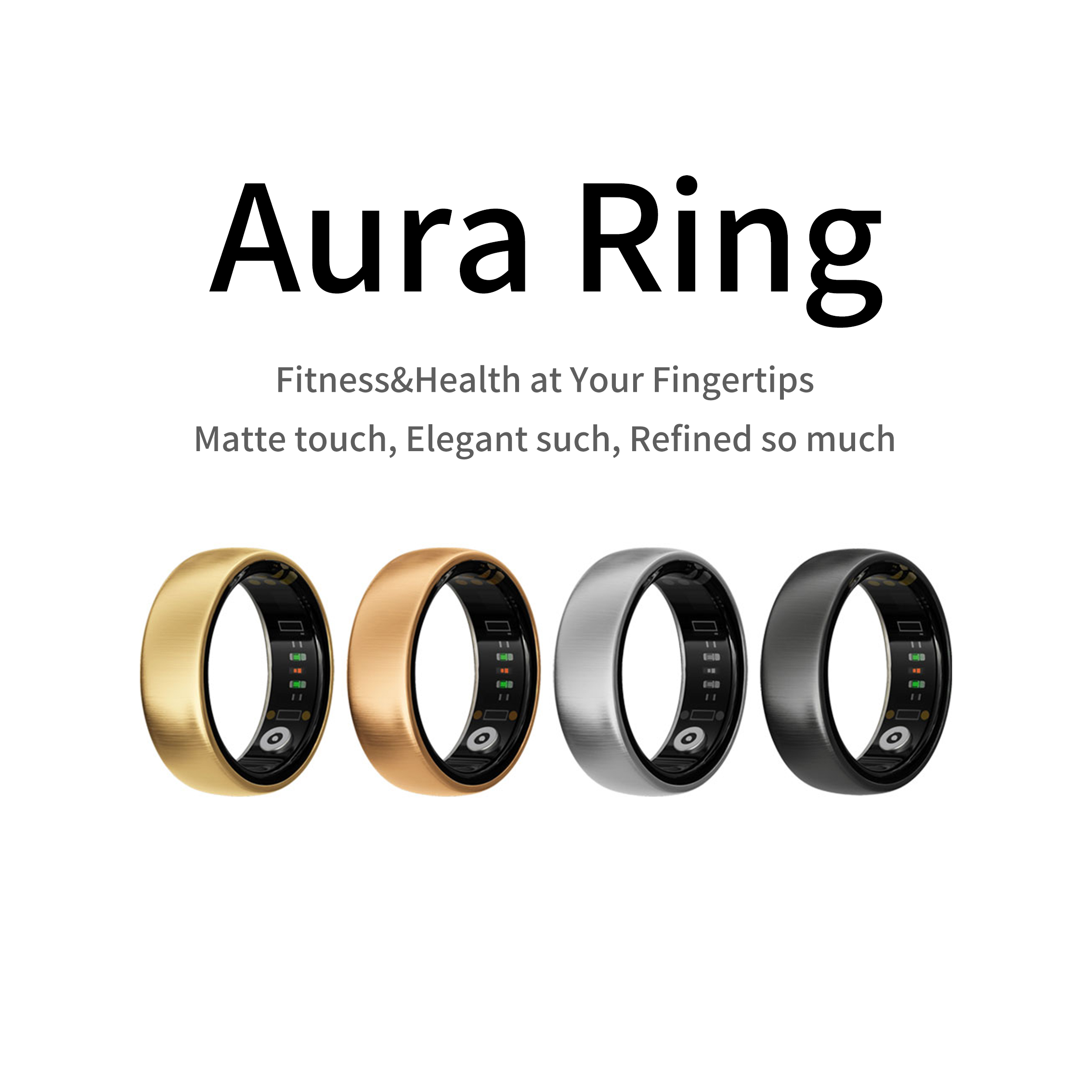 Daith Heart Ring - แหวนอัจฉริยะ AURA Matt สำหรับออกกำลังกาย ตรวจสุขภาพ ตรวจการนอนหลับ