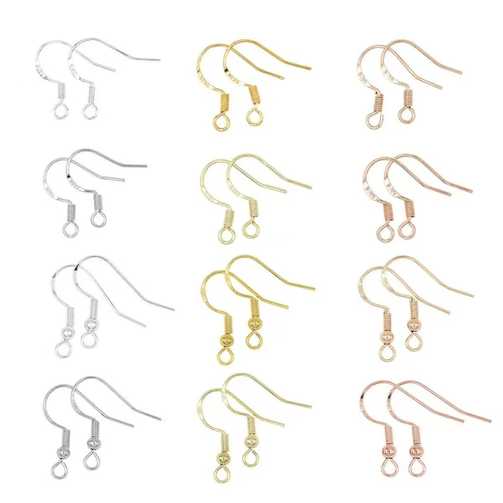 Body Jewelry Top - ตะขอต่างหูชุบทอง 100 ชิ้น อุปกรณ์ทำต่างหู งานฝีมือ DIY