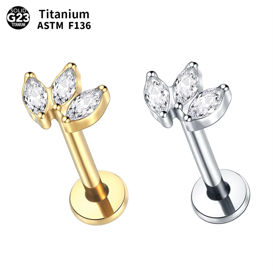 Body Jewelry Labret - 1 PC Labret Piercing ไทเทเนียม Lip