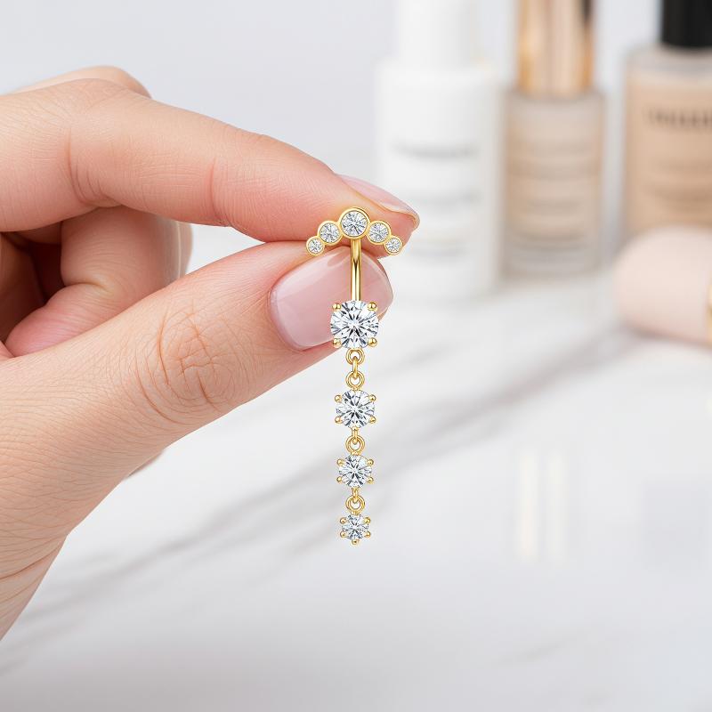 5 ชิ้น แหวนเจาะสะดือแฟชั่นประด - Body Jewelry Tunnels บทวิจารณ์และราคา