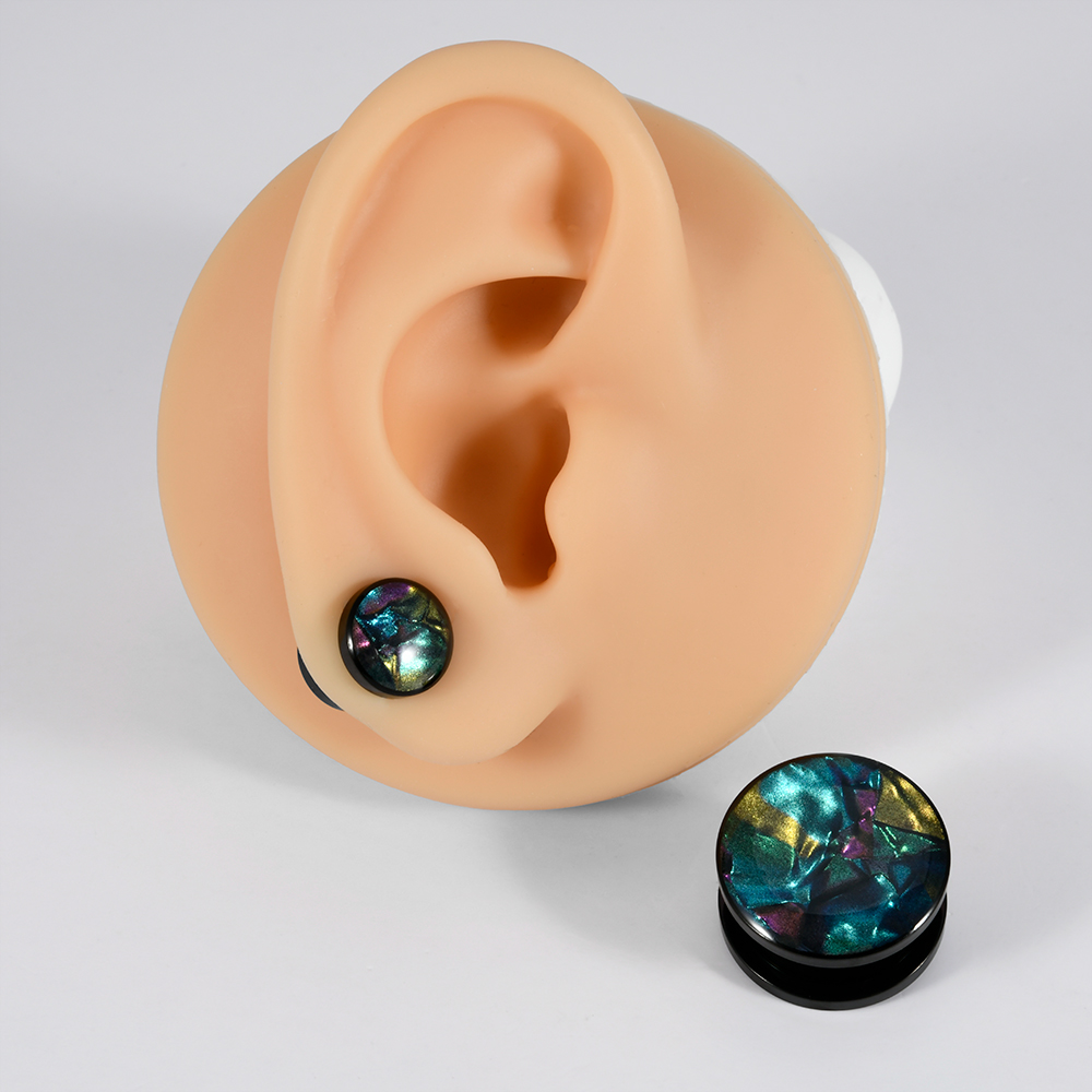 1PC สแตนเลสสตีลผสมสีเปลือกเครื - Body Jewelry Tunnels บทวิจารณ์และราคา