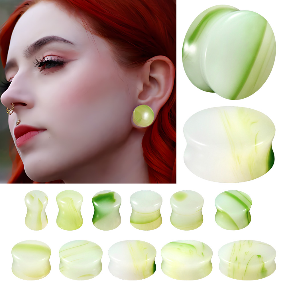1/2/22PCS แก้วและหินรอบหูขยายเ - Body Jewelry Tunnels บทวิจารณ์และราคา