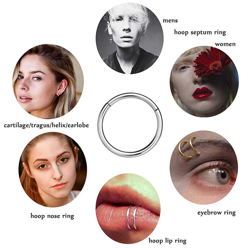 แหวนจมูกแบบคลิกเกอร์ 16G 316L  - Body Jewelry Stores บทวิจารณ์และราคา