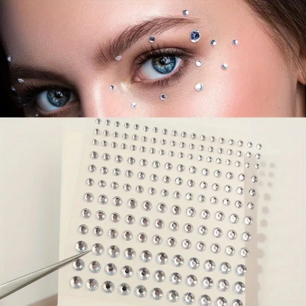 165pcs Self-Adhesive Rhineston - Body Jewelry Labret บทวิจารณ์และราคา