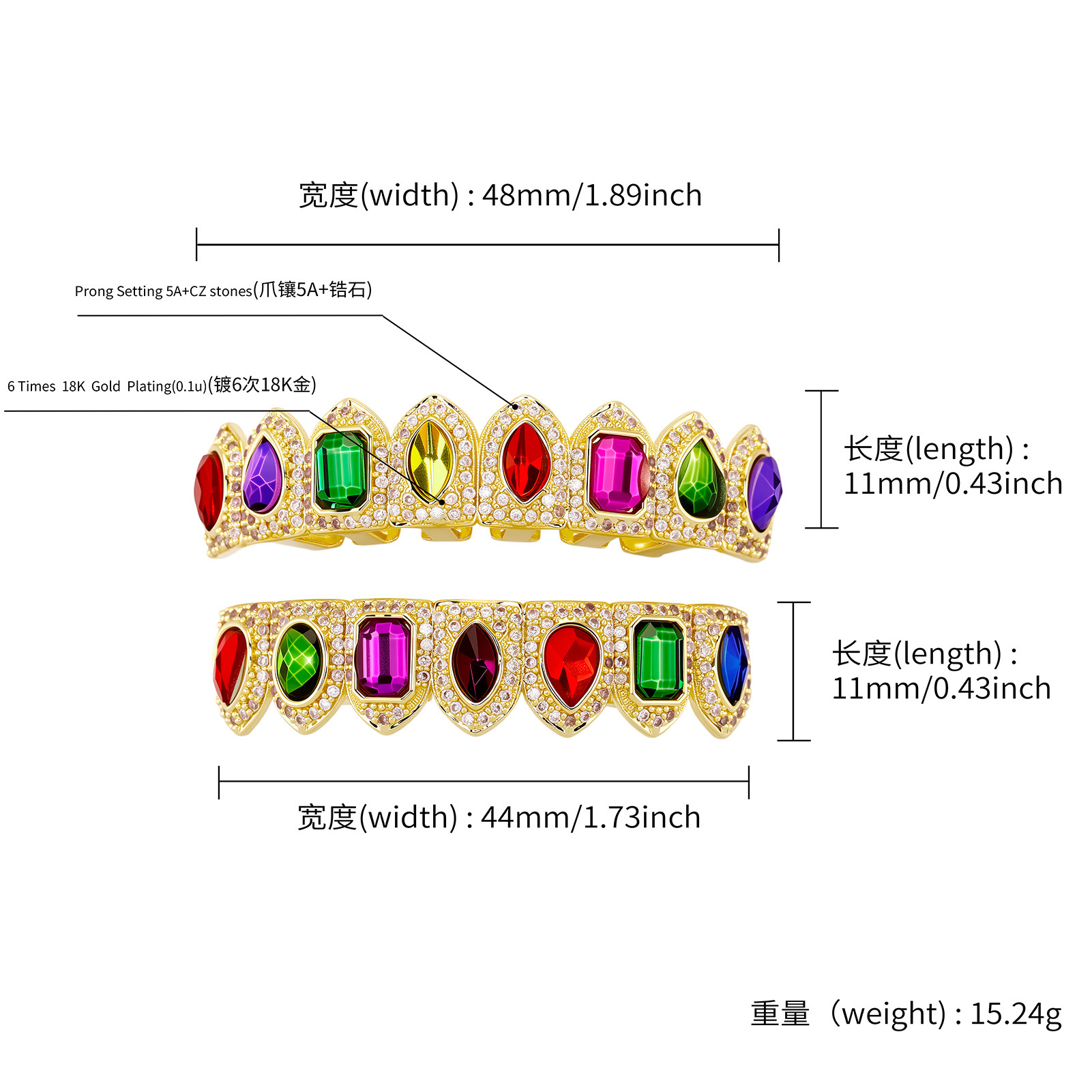 ฮิปฮอป ฟันประดับเพชรหลากสีสัน  - Body Jewelry Labret บทวิจารณ์และราคา