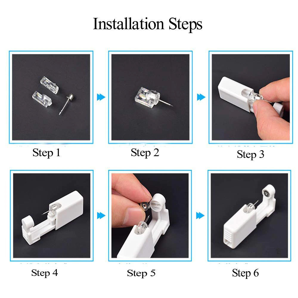 1-20 ชิ้น/เซ็ตหูเจาะปืนทิ้งฆ่า - Body Jewelry Tunnels บทวิจารณ์และราคา