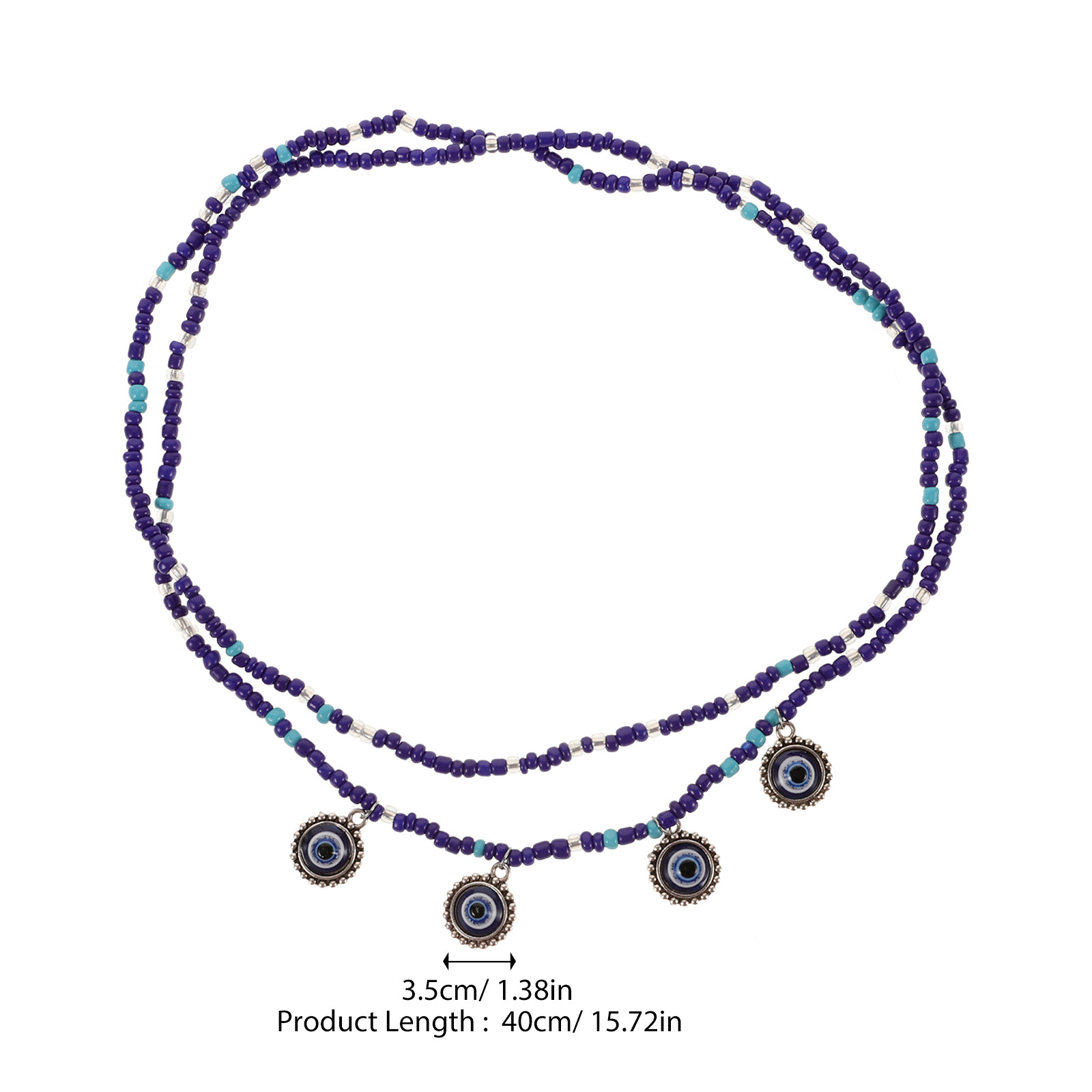สร้อยเอวลูกปัดตาปีศาจสีน้ำเงิน - Body Jewelry Source บทวิจารณ์และราคา