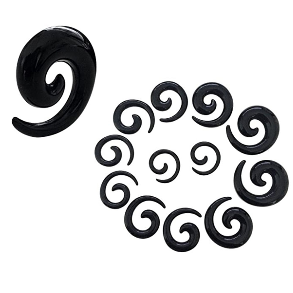 1 ชุดหู TAPER Kit สีดําหูเกลีย - Body Jewelry Tunnels บทวิจารณ์และราคา