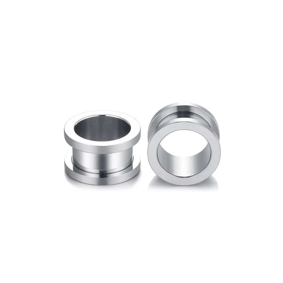 1 คู่สแตนเลสสตีลหูปลั๊กอุโมงค์ - Body Jewelry Tunnels บทวิจารณ์และราคา