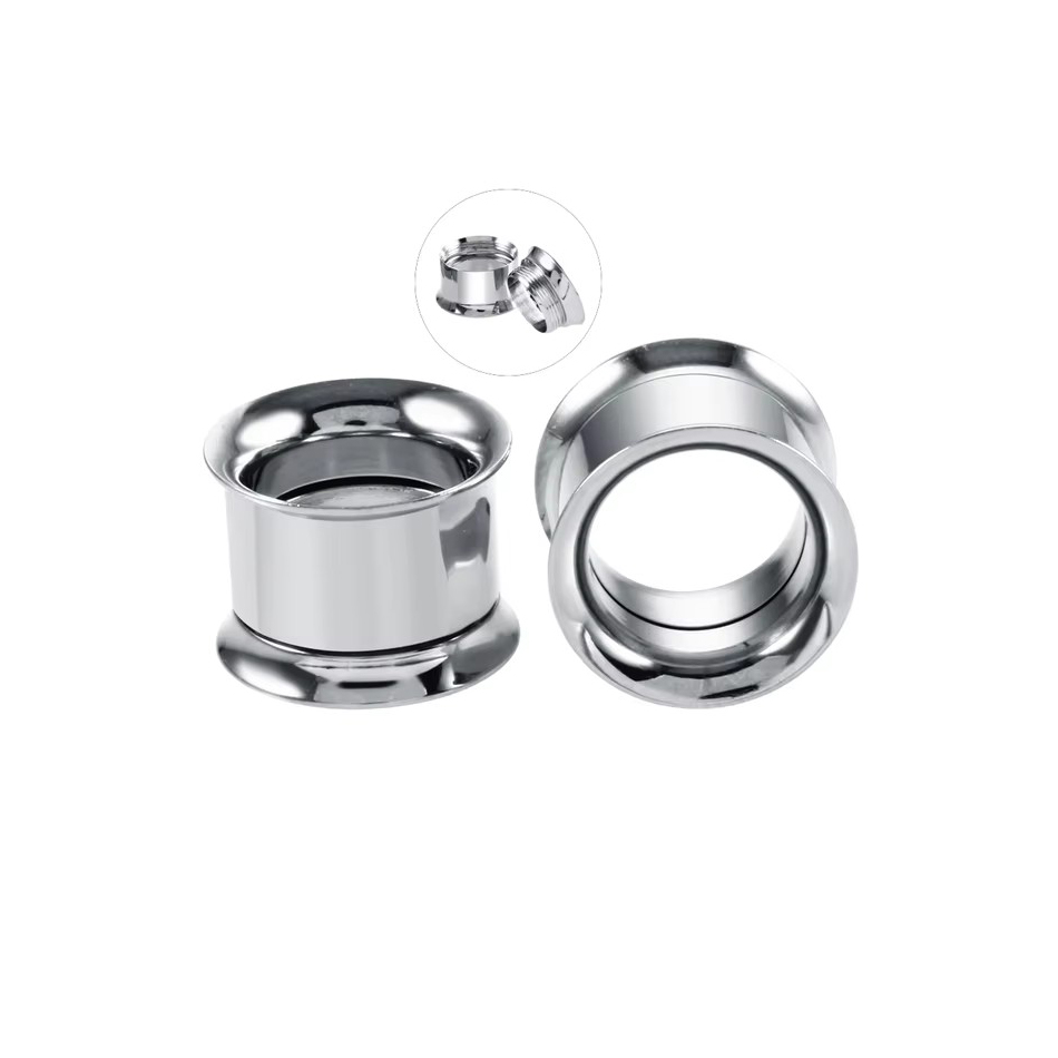 1 คู่สแตนเลสสตีลหูปลั๊กอุโมงค์ - Body Jewelry Tunnels บทวิจารณ์และราคา