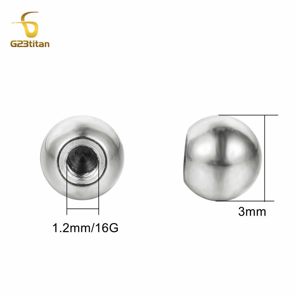 10 ชิ้น ลูกบอลไทเทเนียม G23 ขน - Body Jewelry Labret บทวิจารณ์และราคา