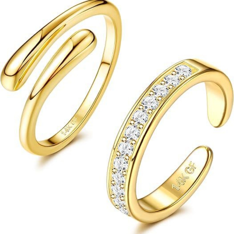 แหวนทองชุบ 14K ประดับเพทายปรับ - Body Jewelry Stores บทวิจารณ์และราคา