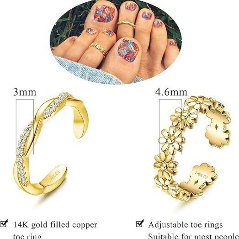 แหวนทองชุบ 14K ประดับเพทายปรับ - Body Jewelry Stores บทวิจารณ์และราคา