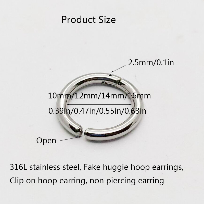 ต่างหูห่วง huggie huggie Hoop  - Body Jewelry Tunnels บทวิจารณ์และราคา