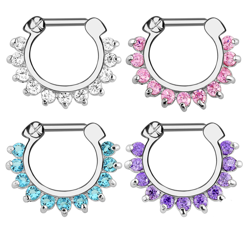 1 ชิ้น ห่วงคลิปหนีบจมูกสำหรับผ - Body Jewelry Stores บทวิจารณ์และราคา