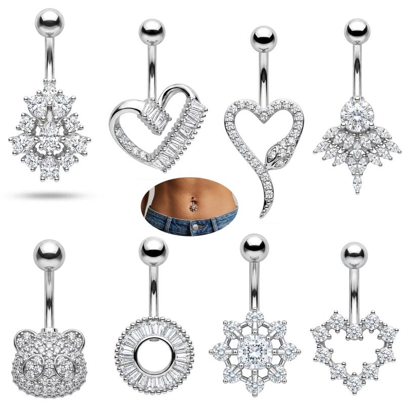 แหวนสะดือรูปผีเสื้อประดับคริสต - Body Jewelry Tunnels บทวิจารณ์และราคา