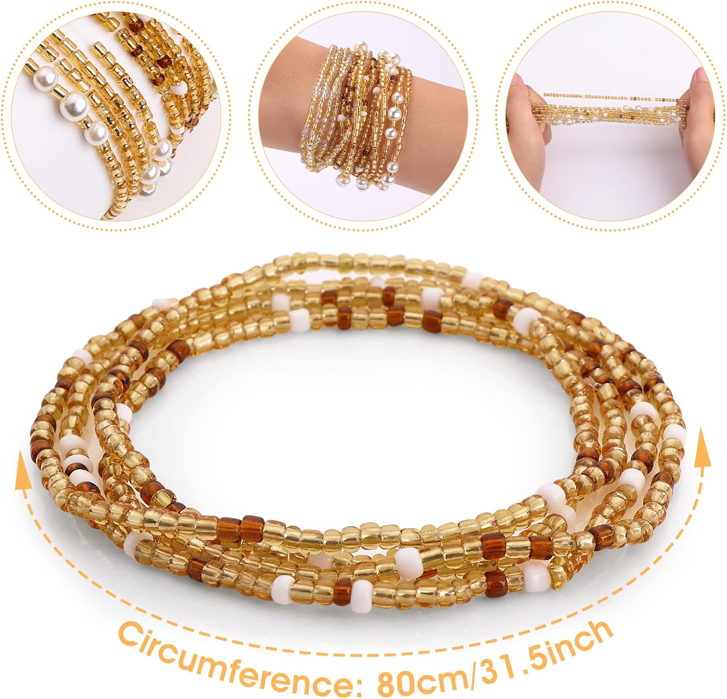 ลูกปัดคาดเอวสำหรับผู้หญิง ลูกป - Body Jewelry Women บทวิจารณ์และราคา