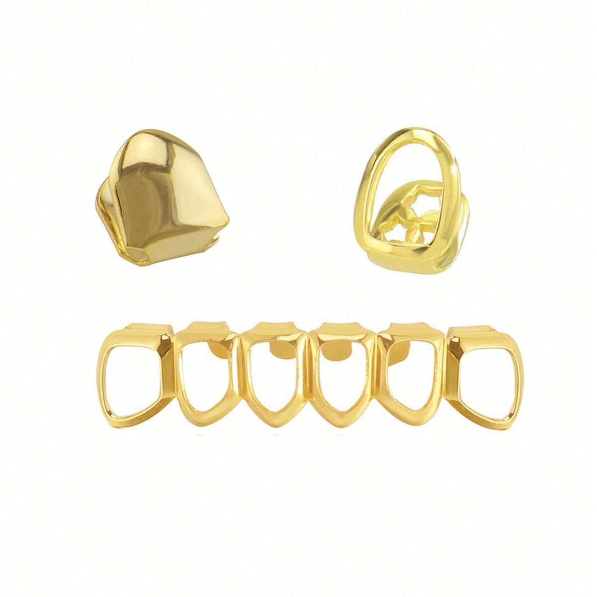 ฟันปลอมฮิปฮอปแบบแบน 6 รู ลดราค - Body Jewelry Stores บทวิจารณ์และราคา