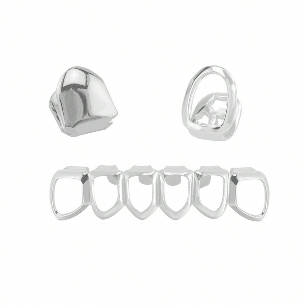 ฟันปลอมฮิปฮอปแบบแบน 6 รู ลดราค - Body Jewelry Stores บทวิจารณ์และราคา