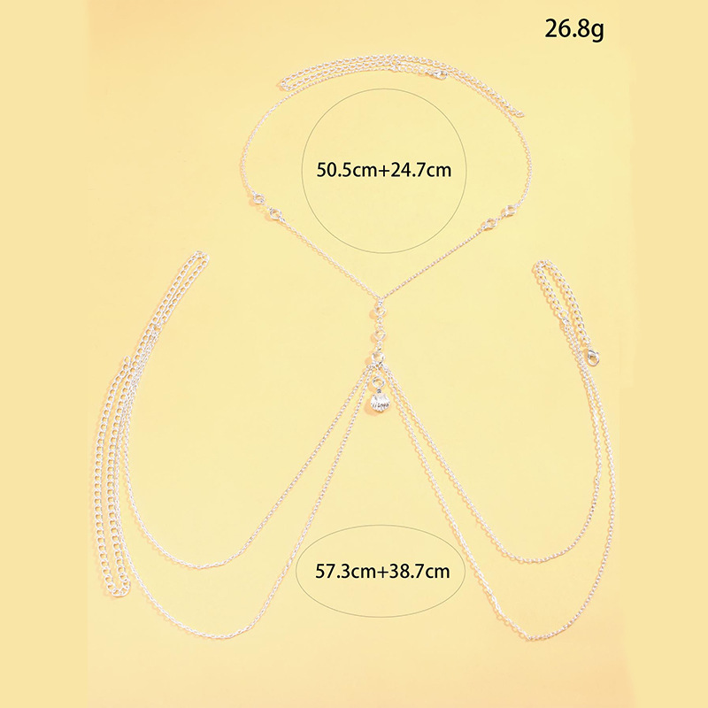สร้อยคอเอวผู้หญิงสีเงินประดับค - Body Jewelry Online บทวิจารณ์และราคา
