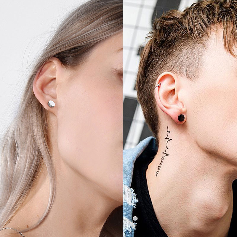 ชุดต่างหูสแตนเลส1คู่/6คู่ต่างห - Body Jewelry Tunnels บทวิจารณ์และราคา