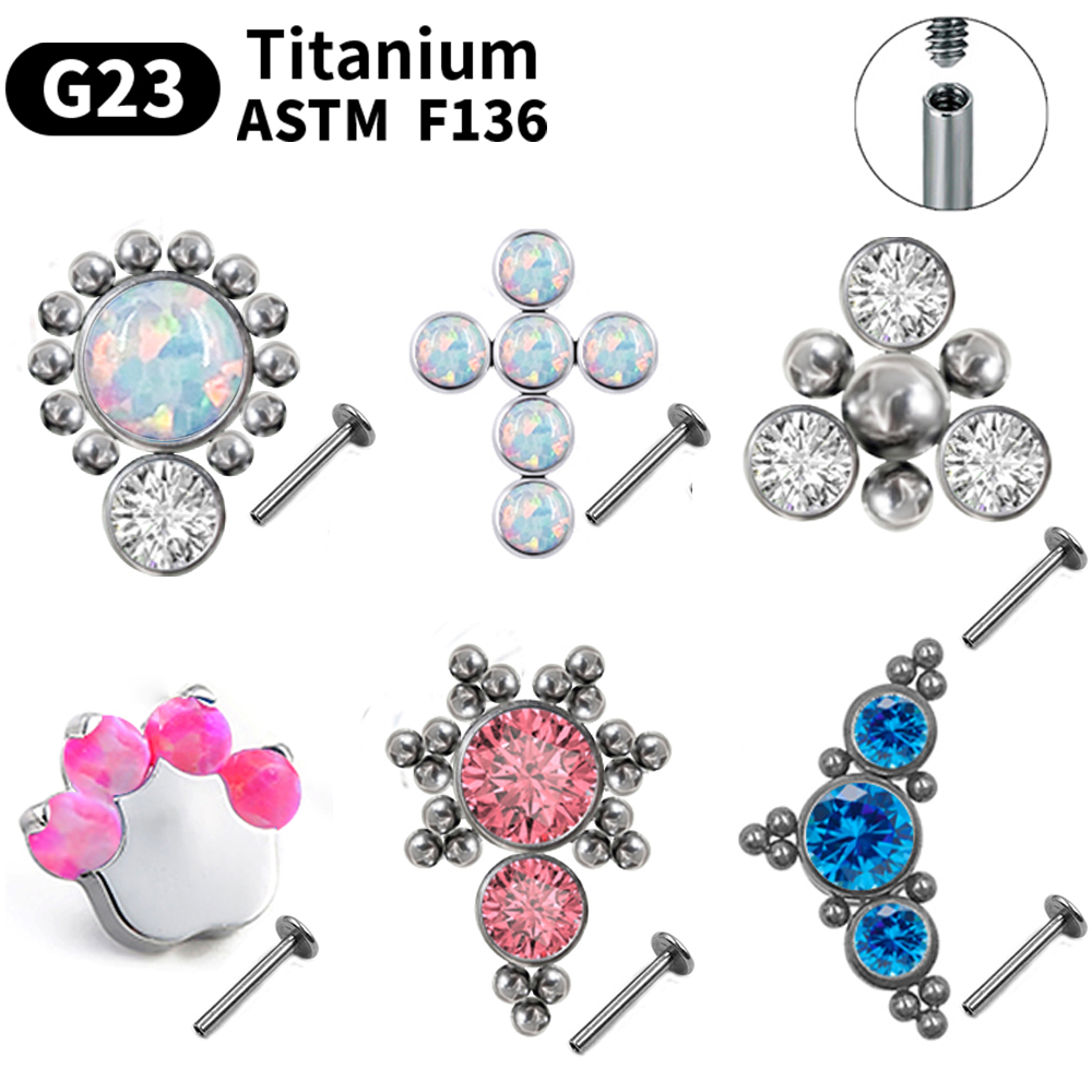 ต่างหูไทเทเนียม G23 แบบเจาะหูส - Body Jewelry Labret บทวิจารณ์และราคา