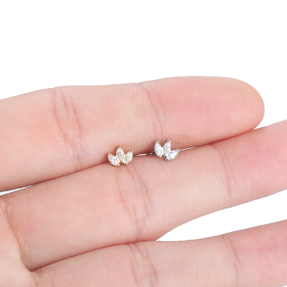 1 PC Labret Piercing ไทเทเนียม - Body Jewelry Labret บทวิจารณ์และราคา