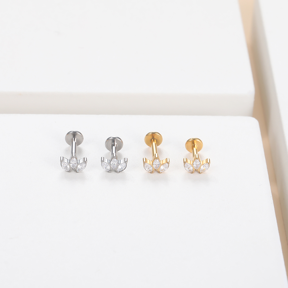 1 PC Labret Piercing ไทเทเนียม - Body Jewelry Labret บทวิจารณ์และราคา