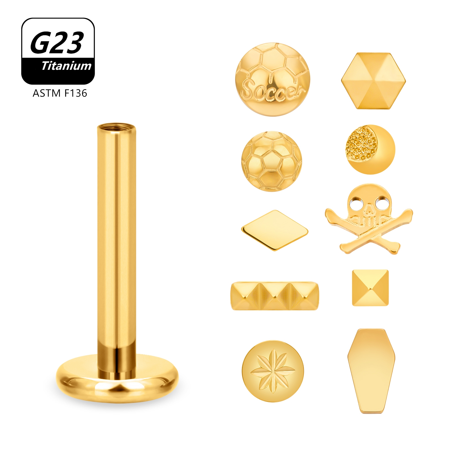 10ชิ้น16กรัม G23ไทเทเนียมสตั๊ด - Body Jewelry Labret บทวิจารณ์และราคา