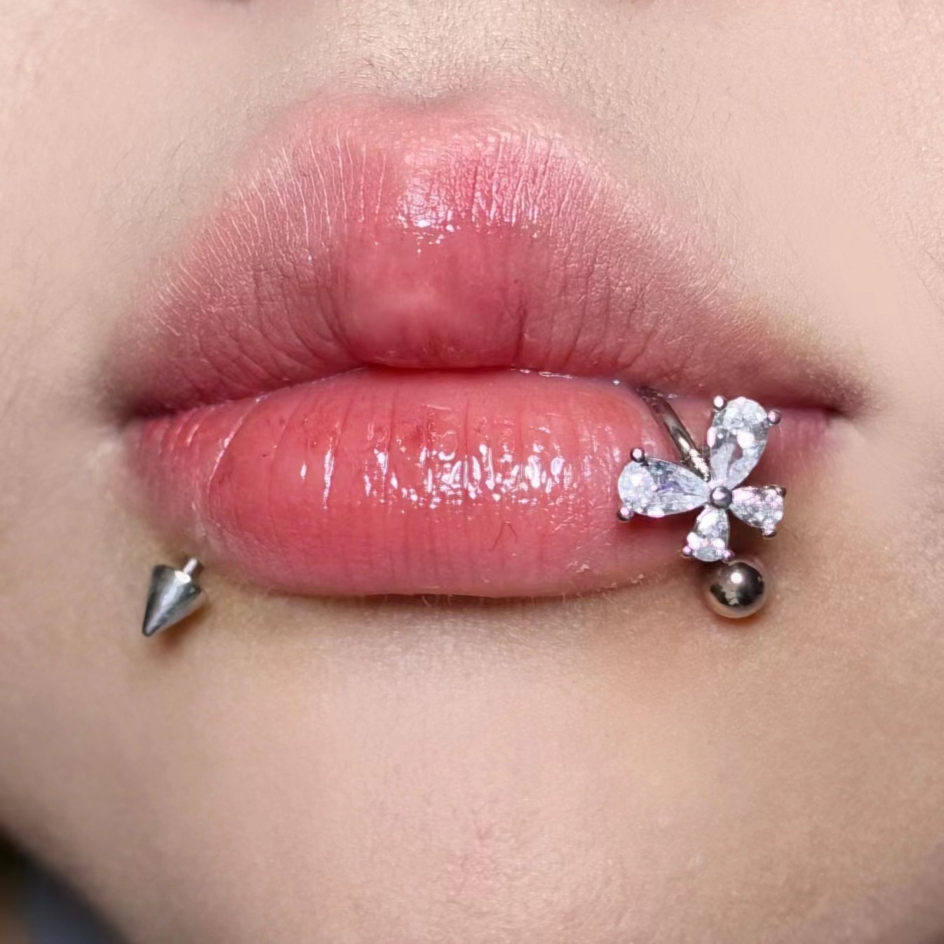 แหวนจมูกไทเทเนียม ASTM F136 รู - Body Jewelry Labret บทวิจารณ์และราคา