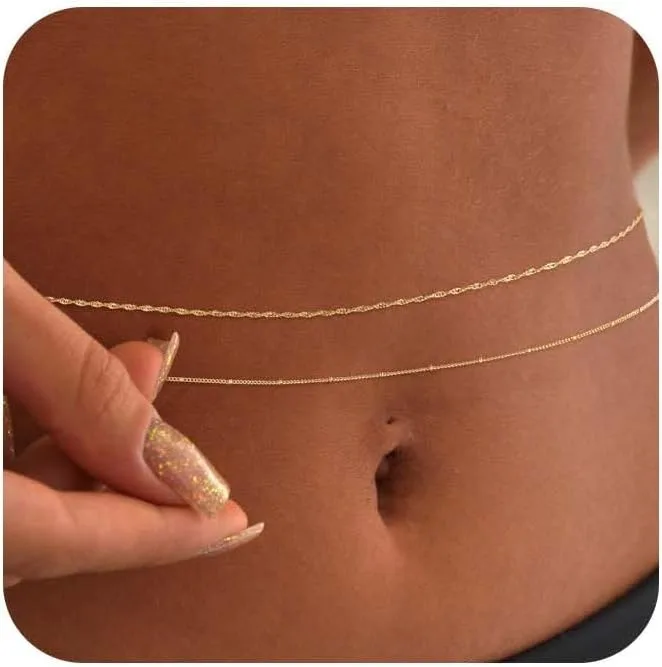 สร้อยคาดเอวชุบทอง 14k ขนาด 26- - Body Jewelry Women บทวิจารณ์และราคา