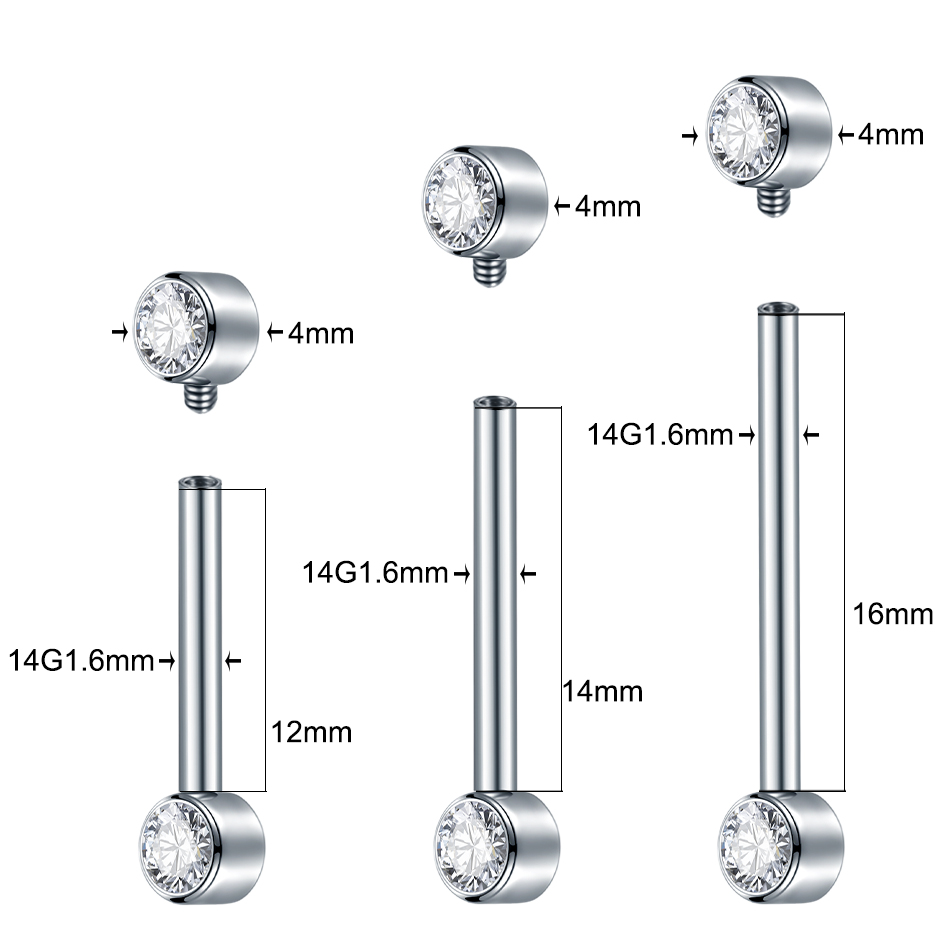 1/5Pcs Implant เกรดไทเทเนียมเจ - Body Jewelry Implant Grade บทวิจารณ์และราคา