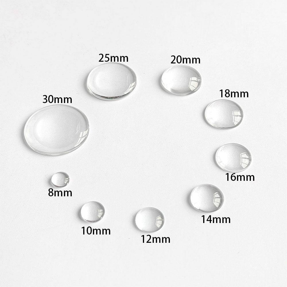 คาโบชองแก้วใสทรงกลมหลังแบนสำหร - Body Jewelry Top บทวิจารณ์และราคา