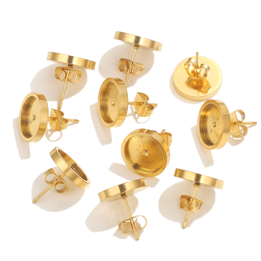 10pcs สแตนเลสสตีลต่างหูสตั๊ดกล - Body Jewelry Top บทวิจารณ์และราคา